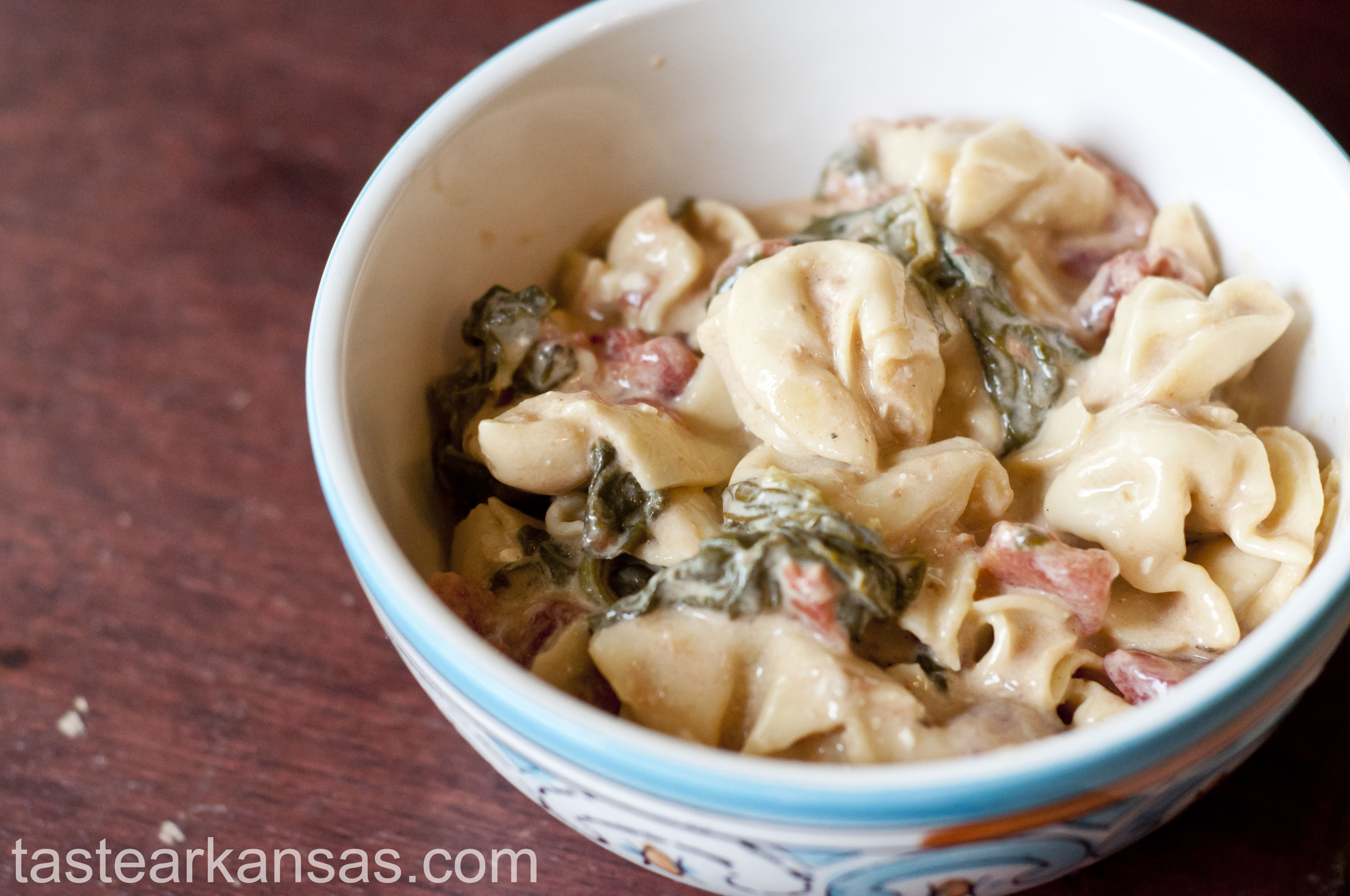 Slow Cooker Spinach Tortellini