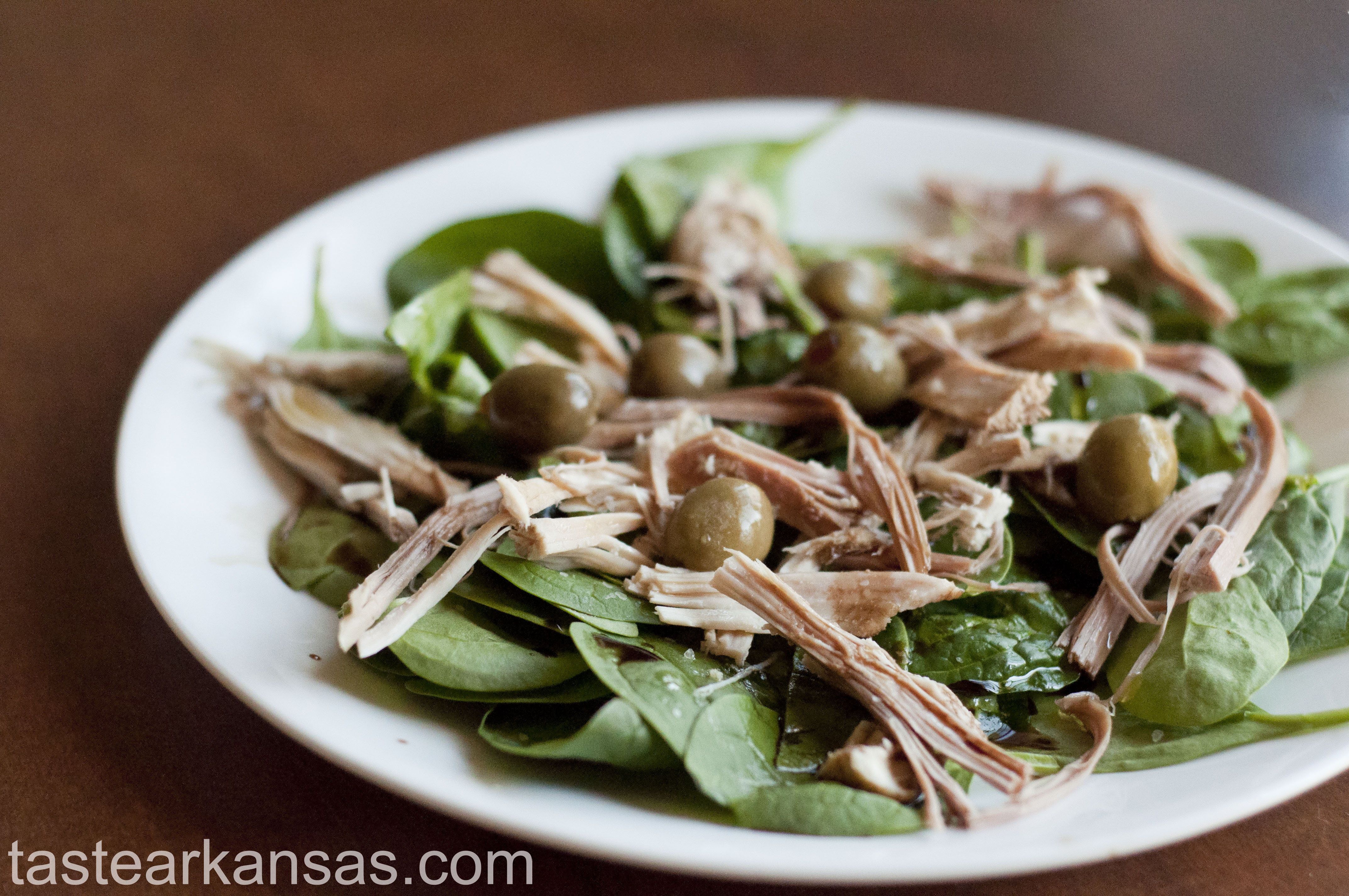 Leftover Turkey Spinach Salad
